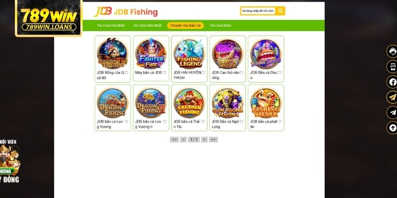 Điểm danh các sảnh chơi bắn cá 789WIN uy tín