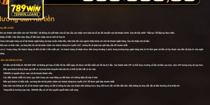 Trình tự các bước rút tiền từ ví game về tài khoản cá nhân